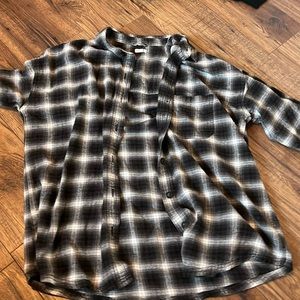 black and white flannel
